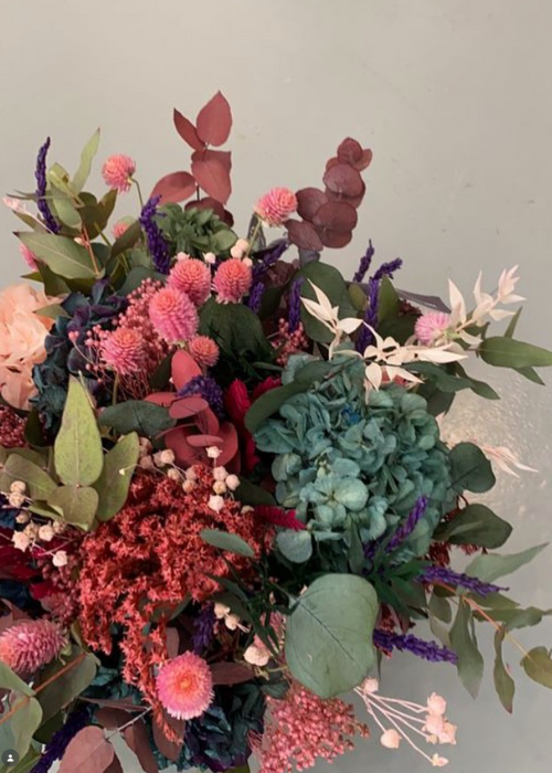 taller centro flor seca